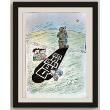 Karikatural Zhang Wei 29X21CM Orijinal Karikatür BOD03864