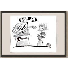 Karikatural Sergio Mas 24X18CM Orijinal Karikatür BOD04264