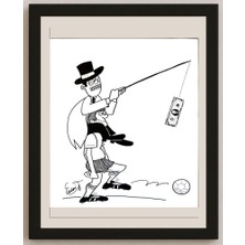 Karikatural Eduardo Caldari Junior 25X21CM Orijinal Karikatür BOD03303