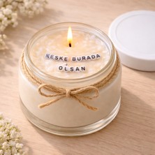 Verda Desing Keşke Burada Olsan Notlu Kokulu Kavanoz Mum - Özel Notlu Hediyelik Cam Mum