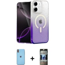 İlk El Grup Ieg™ iPhone 11 Eksen Minimal Özel Seri - Siyah 34D Hayalet Izgaralı Cam + Turuncu Neon Fosforlu Kamera Lens