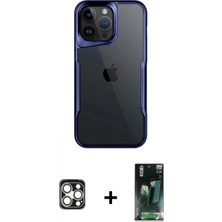 İlk El Grup Ieg™ iPhone 16 Pro Max Akış Çizgi Koleksiyonu - Siyah 360 Mat Full Body Arka Koruyucu + Gümüş Pvd Metal Kamera Lens