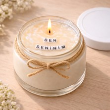 Verda Desing Ben Seninim Notlu Kokulu Kavanoz Mum - Özel Notlu Hediyelik Cam Mum