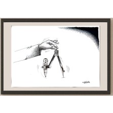 Karikatural Raed Khalil 29X21CM Orijinal Karikatür BOD03744