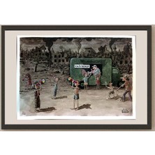 Karikatural Makhmudjon Eshonkulov 29X21CM Orijinal Karikatür BOD03851