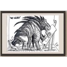 Karikatural Ares 50X35CM Orijinal Karikatür BOD03513