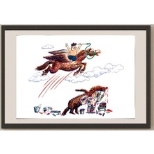 Karikatural Feng Hui Cang 25X18CM Orijinal Karikatür BOD03309