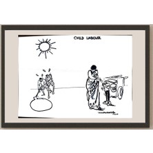 Karikatural Vasantha Hosabettu 28X18CM Orijinal Karikatür BOD03307