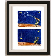 Karikatural Andy Chaushu 29X21CM Orijinal Karikatür BOD03391