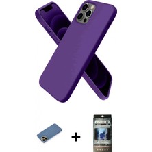 İlk El Grup Ieg™ iPhone 12 Pro Kozmos Yansıma Özel Seri - Siyah 34D Hayalet Izgaralı Cam + Gold Shine Kamera Lens Koruma Cam