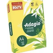 KİKA  Rey Adagio A4 80 gr Renkli Fotokopi Kağıdı 500"LÜ Limon Sarı Kika