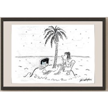 Karikatural Toshiko Nishida 50X35CM Orijinal Karikatür BOD03535