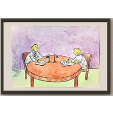 Karikatural Hosseini Kazem 29X21CM Orijinal Karikatür BOD04325