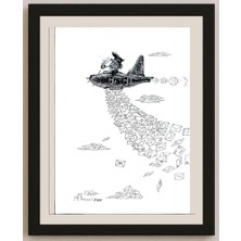 Karikatural Ali Divandari 29X21CM Orijinal Karikatür BOD04349