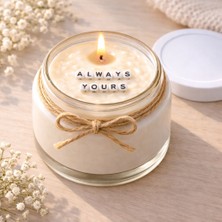 Verda Desing Always Yours Notlu Kokulu Kavanoz Mum - Özel Notlu Hediyelik Cam Mum