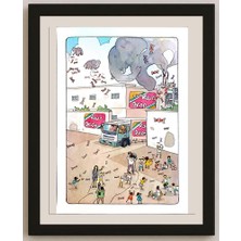 Karikatural Yuka Hamano 29X21CM Orijinal Karikatür BOD03942