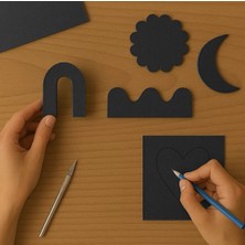 KİKA  Renkli Mukavva 35X50  1 Adet Siyah