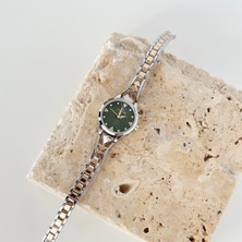 Vesce Atelier Lespom Gold Gümüş Saat Yeşil