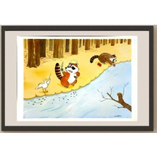 Karikatural Toshiko Nishida 36X30CM Orijinal Karikatür BOD04559