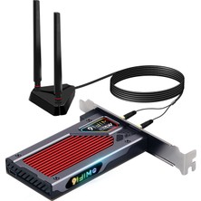 Fenvi FV-AX3000RGB Wifi 6e Pcıe Masaüstü Ağ Kartı - Intel AX200, Bluetooth 5.2, Rgb Aydınlatmalı Tri-Band Adaptör