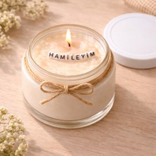 Verda Desing Hamileyim Notlu Kokulu Kavanoz Mum - Özel Notlu Hediyelik Cam Mum