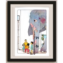Karikatural Yuka Hamano 29X21CM Orijinal Karikatür BOD03941