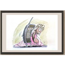Karikatural Zhang Fang 29X21CM Orijinal Karikatür BOD03325