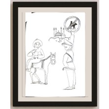 Karikatural Mohamad Reza Seraj 29X21CM Orijinal Karikatür BOD03489