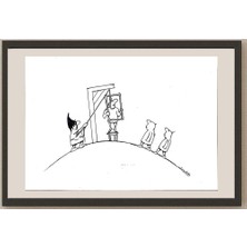 Karikatural Esmat Asghari 24X17CM Orijinal Karikatür BOD04203