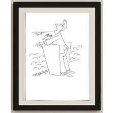 Karikatural Boris Erenburg 29X21CM Orijinal Karikatür BOD04343
