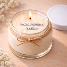Verda Desing Hayat Seninle Güzel Notlu Kokulu Kavanoz Mum - Özel Notlu Hediyelik Cam Mum