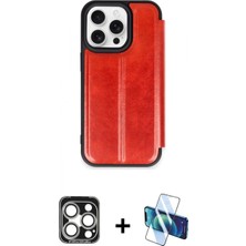 İlk El Grup Ieg™ iPhone 15 Pro Max Zirve Yansıma Serisi - Siyah 3D Antistatik Cam Ekran Koruyucu + Gümüş Pvd Metal Kamera Lens