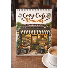 Z&R Craft Cozy Cafe Moments Boyama Kitabı Yetişkinler-Çocuklar Için Rahatlatıcı A4 Boyutunda 30 Görsel