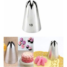 Tafce Şanti ve Krema Duyu 1b Gül Duyu, Kapalı Yıldız Krema Duyu Cupcake Pasta ve Cheesecake Süsleme Ucu