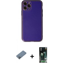İlk El Grup Ieg™ iPhone 11 Pro Yadigar Klasik - Siyah 360 Mat Full Body Arka Koruyucu + Sierra Blue Shine Kamera Lens Koruma Cam