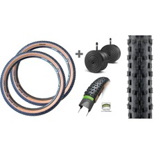 Heugers Obor Mike Bear 27.5x2.25 3mm Zırhlı Mtb Lastik Seti – Ön Arka Dış Lastik + Iç Lastik, Amber Yanak