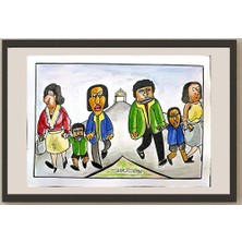 Karikatural Sairam Akundi 29X21CM Orijinal Karikatür BOD03448