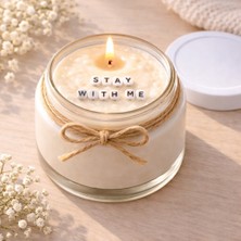Verda Desing Stay With Me Notlu Kokulu Kavanoz Mum - Özel Notlu Hediyelik Cam Mum