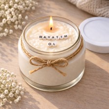 Verda Desing Hayatım Ol Notlu Kokulu Kavanoz Mum - Özel Notlu Hediyelik Cam Mum