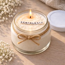 Verda Desing Seninleyim Notlu Kokulu Kavanoz Mum - Özel Notlu Hediyelik Cam Mum