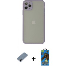 İlk El Grup Ieg™ iPhone 12 Pro Max Ahenk Çizgi Serisi - Siyah 18D Cam Ekran Koruyucu + Gümüş Metal Kamera Lens Koruma Cam