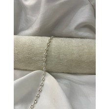 Lumiera Silver 925 Ayar Gümüş Gemici Model Erkek Bileklik -21CM/4.5MM