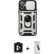 İlk El Grup Ieg™ iPhone 11 Ahenk Klasik - Şeffaf Pasifik Cam Ekran Koruyucu + Yeşil Pvd Metal Kamera Lens