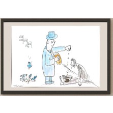 Karikatural Michael Tetievski 29X21CM Orijinal Karikatür BOD04080