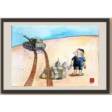 Karikatural Chen Dong Chun 29X21CM Orijinal Karikatür BOD03796