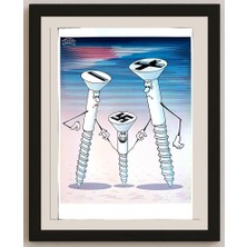 Karikatural Ruslau Dolzenets 29X21CM Orijinal Karikatür BOD03811