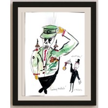 Karikatural S M 29X21CM Orijinal Karikatür BOD04256