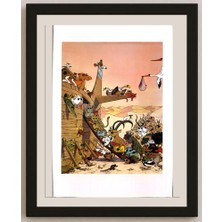 Karikatural Michel Kichka 43X30CM Orijinal Karikatür BOD04552