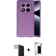 İlk El Grup Ieg™ Redmi Note 14 Pro 4g Ufuk Serisi - Şeffaf Hayalet Polymer Nano Ekran Koruyucu + Siyah Pvd Metal Kamera Lens