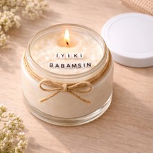 Verda Desing Iyi Ki Babamsın Notlu Kokulu Kavanoz Mum - Özel Notlu Hediyelik Cam Mum